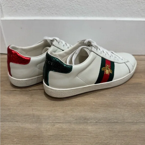 Gently used - Gucci New Ace Bee Embroidered Sneaker - size 38 (8) - Picture 5 of 5